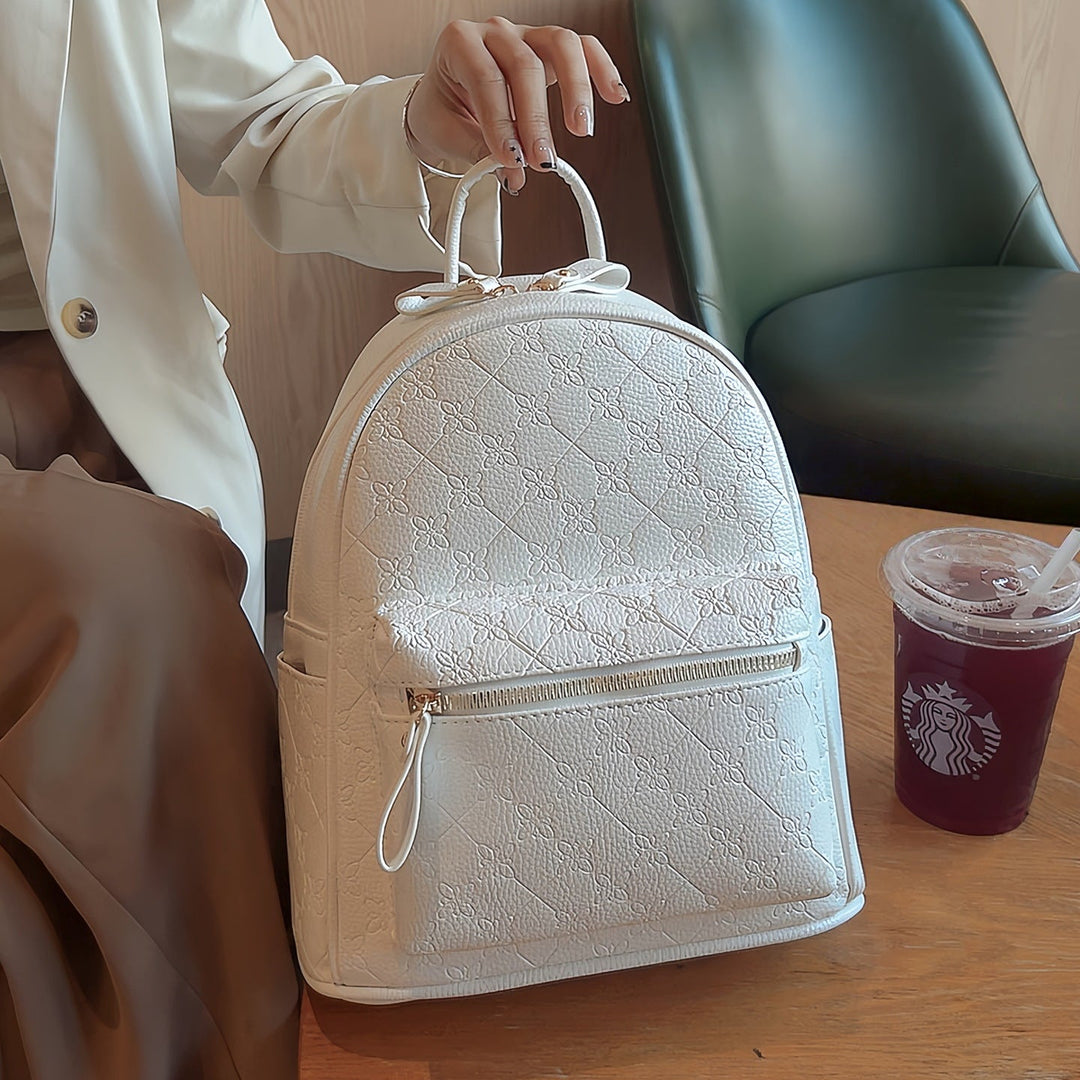 Floral Textured Mini Backpack Kalsten