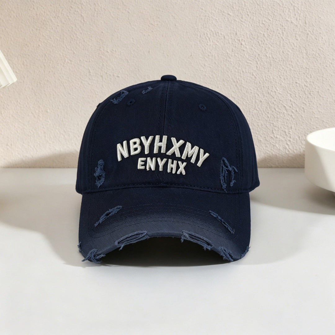 Men's Casual Distressed Textured Baseball Cap Kalsten