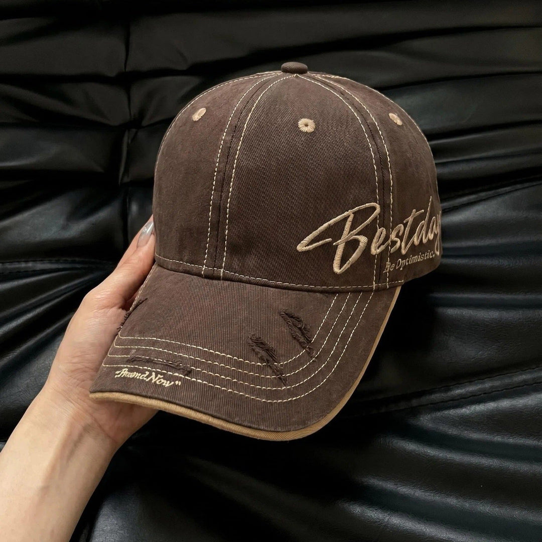 Men's Distressed Casual Cotton Baseball Cap Kalsten