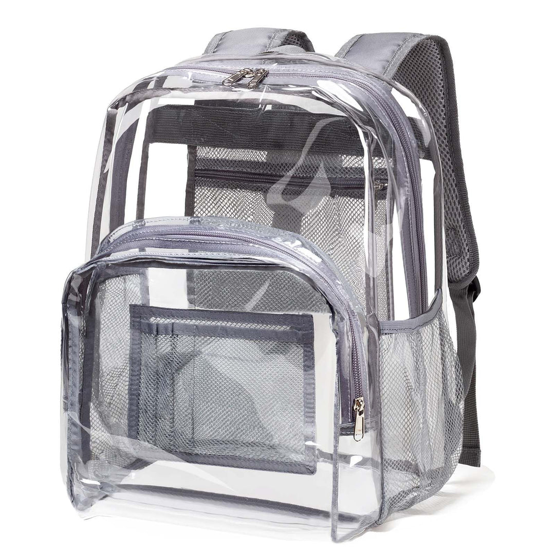 Unisex transparent backpack with breathable mesh design Kalsten