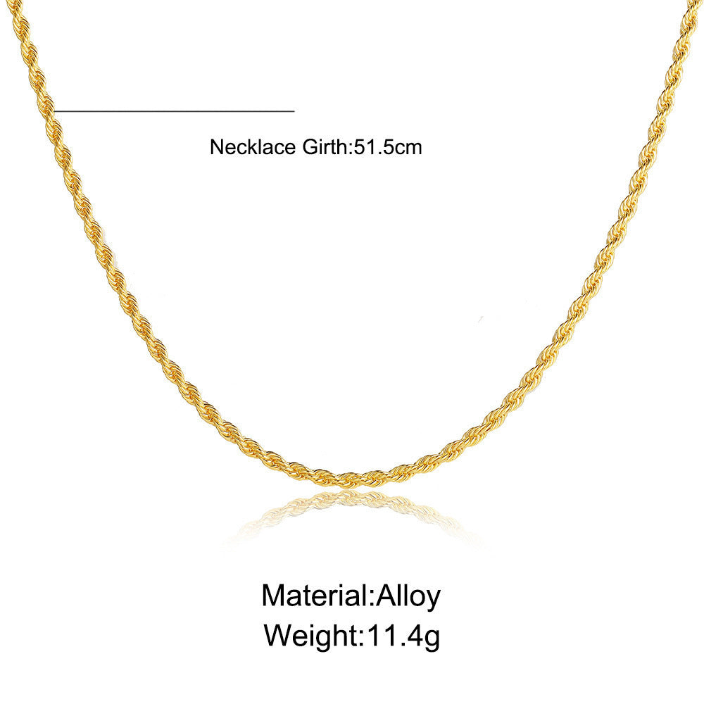 Twisted Rope Chain Necklace Kalsten