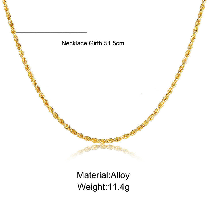 Twisted Rope Chain Necklace Kalsten