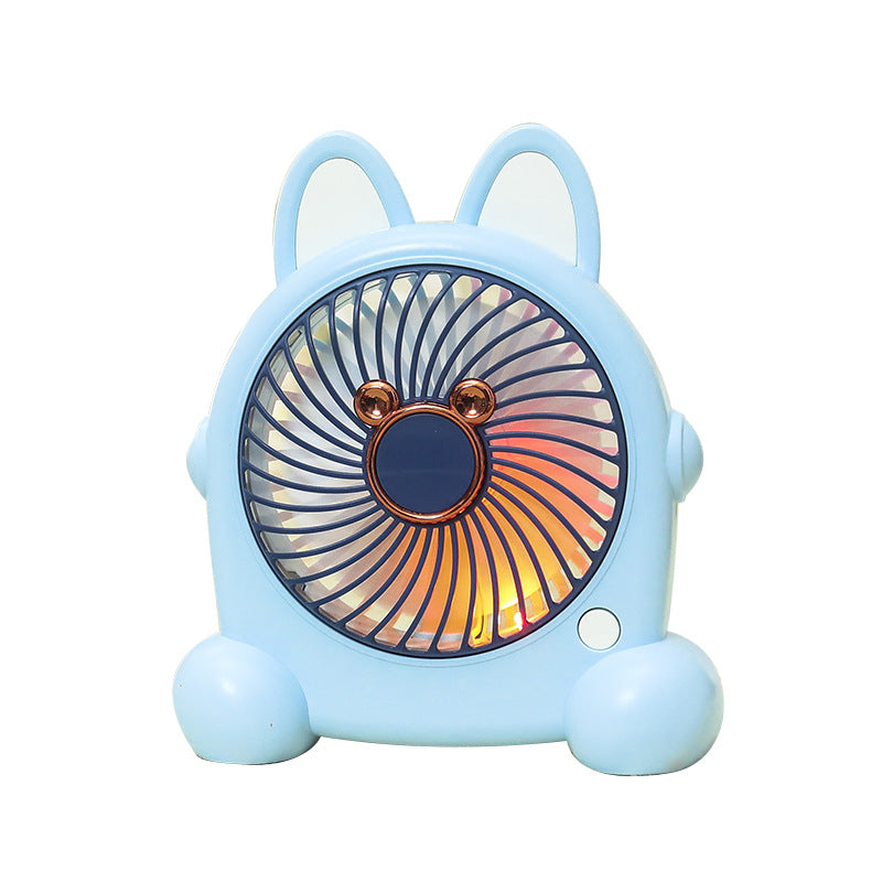 Portable USB Table Fan with LED Lighting and Flexible Tilt Angle Kalsten