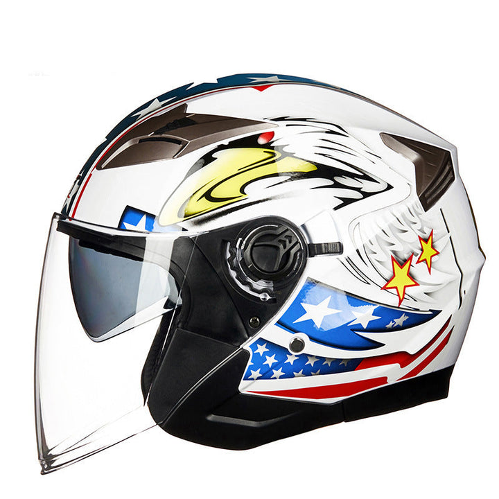 Full-Face Motorcycle Helmet with Integrated Visor Kalsten