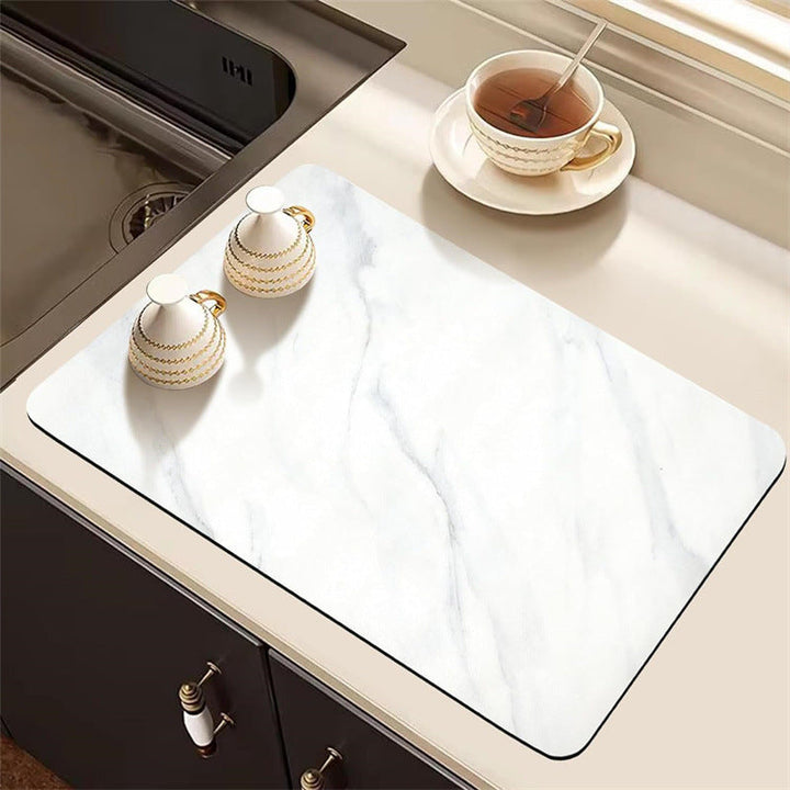 Marble-Inspired Kitchen Counter Mat Kalsten