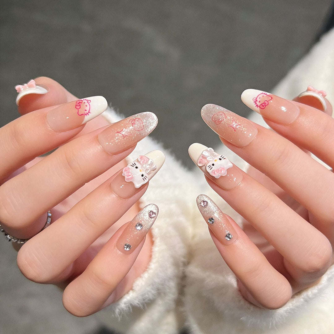 Premium Rhinestone-Embellished Nail Art Extensions Kalsten
