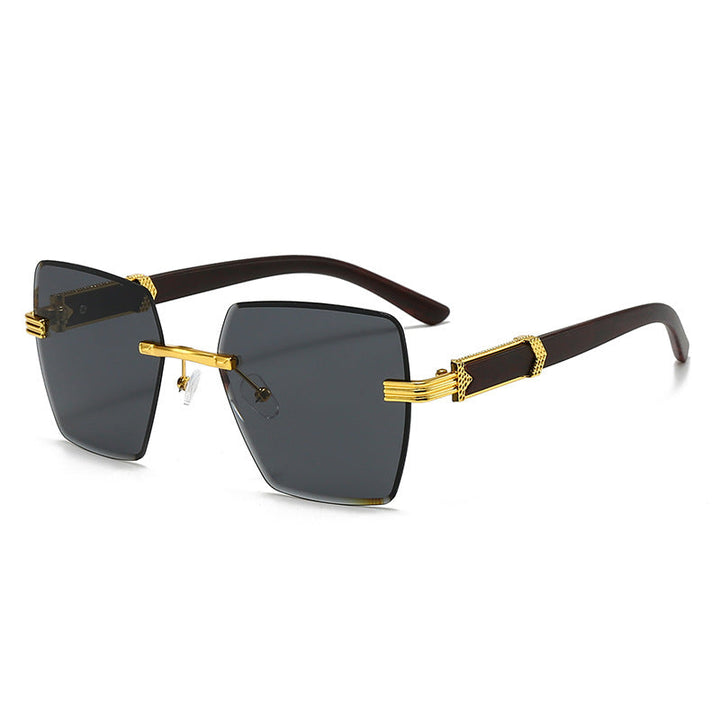 Women's extravagant square sunglasses with golden accents Kalsten