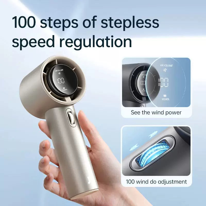 Unisex one-size rechargeable cordless portable hair dryer with digital display, multi-speed wind control and travel lanyard Kalsten