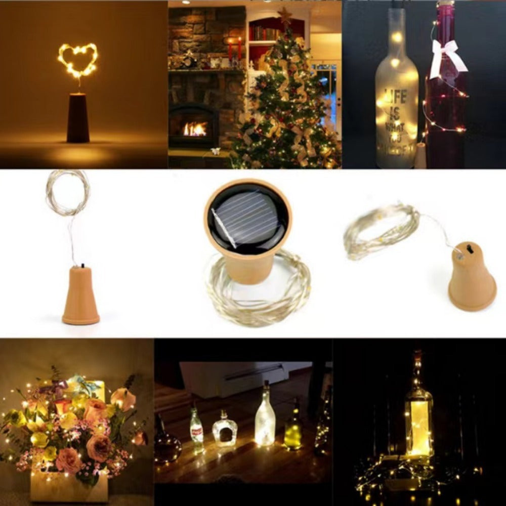 LED Bottle Stopper Fairy String Lights With Waterproof Battery Cap And Flexible Copper Wire Kalsten