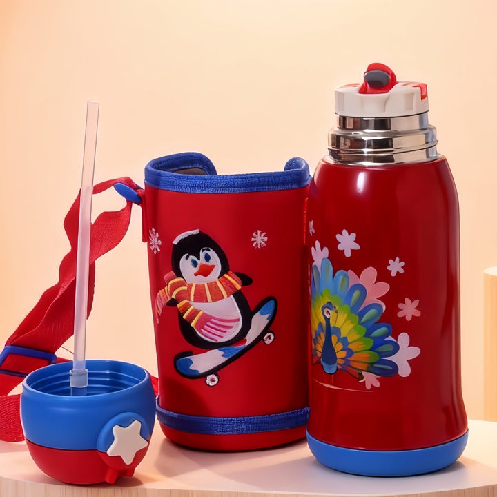Women's Insulated Drinking Bottle with Colorful Animal Design Kalsten