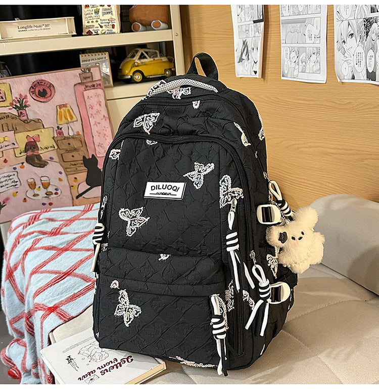 Floral Embroidered Durable School Backpack Kalsten