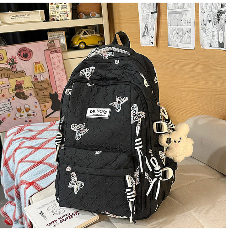 Floral Embroidered Durable School Backpack Kalsten