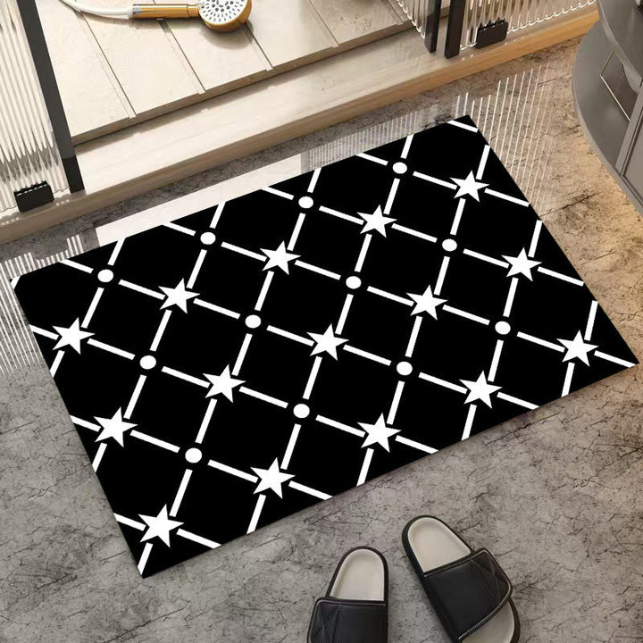 Stylish Star-Patterned Indoor Mat
