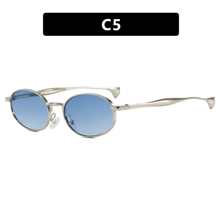 Women's robust round sunglasses with mirrored lenses Kalsten