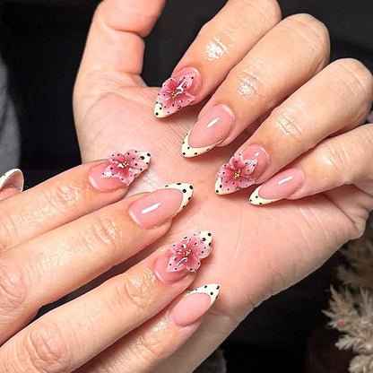 Decorative Floral Press-On Nail Set Acalora