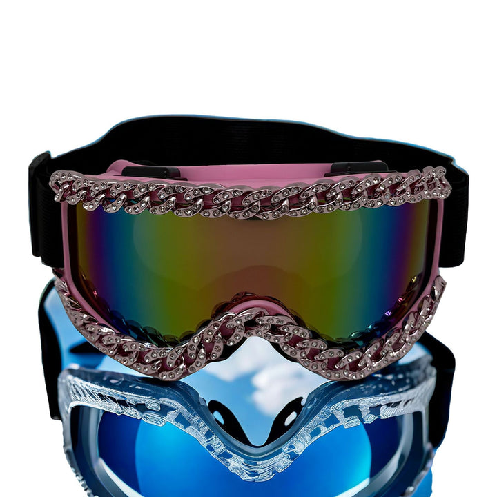 Women's ski goggles with glamorous rhinestone frame Kalsten