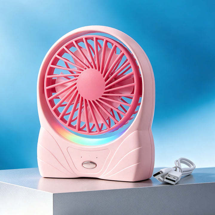 Ladies portable table fan with USB connection and digital speed display Kalsten