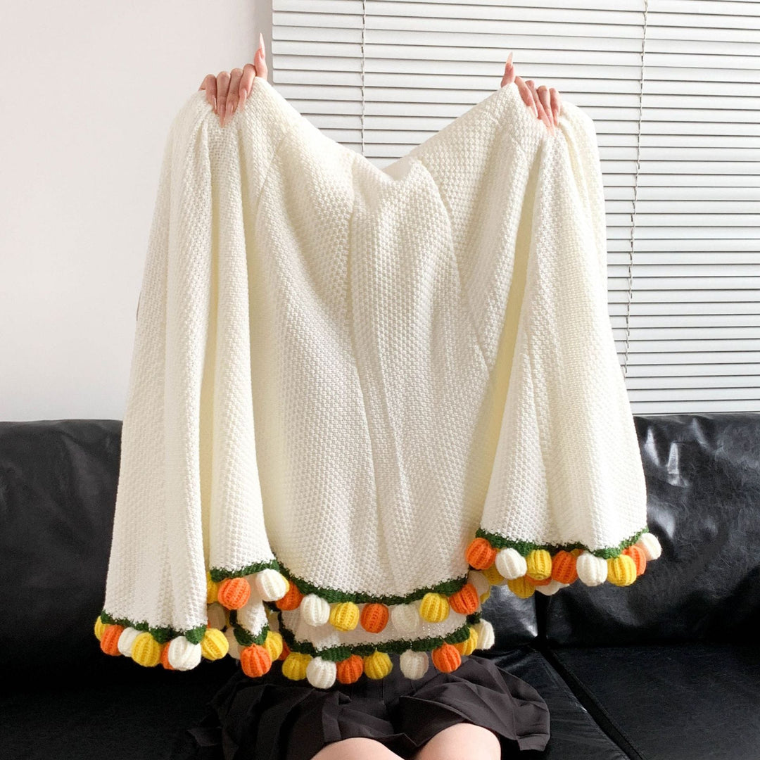Cozy flower knit scarf Kalsten