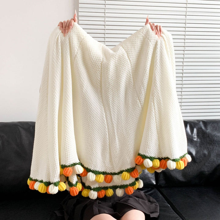 Cozy flower knit scarf Kalsten