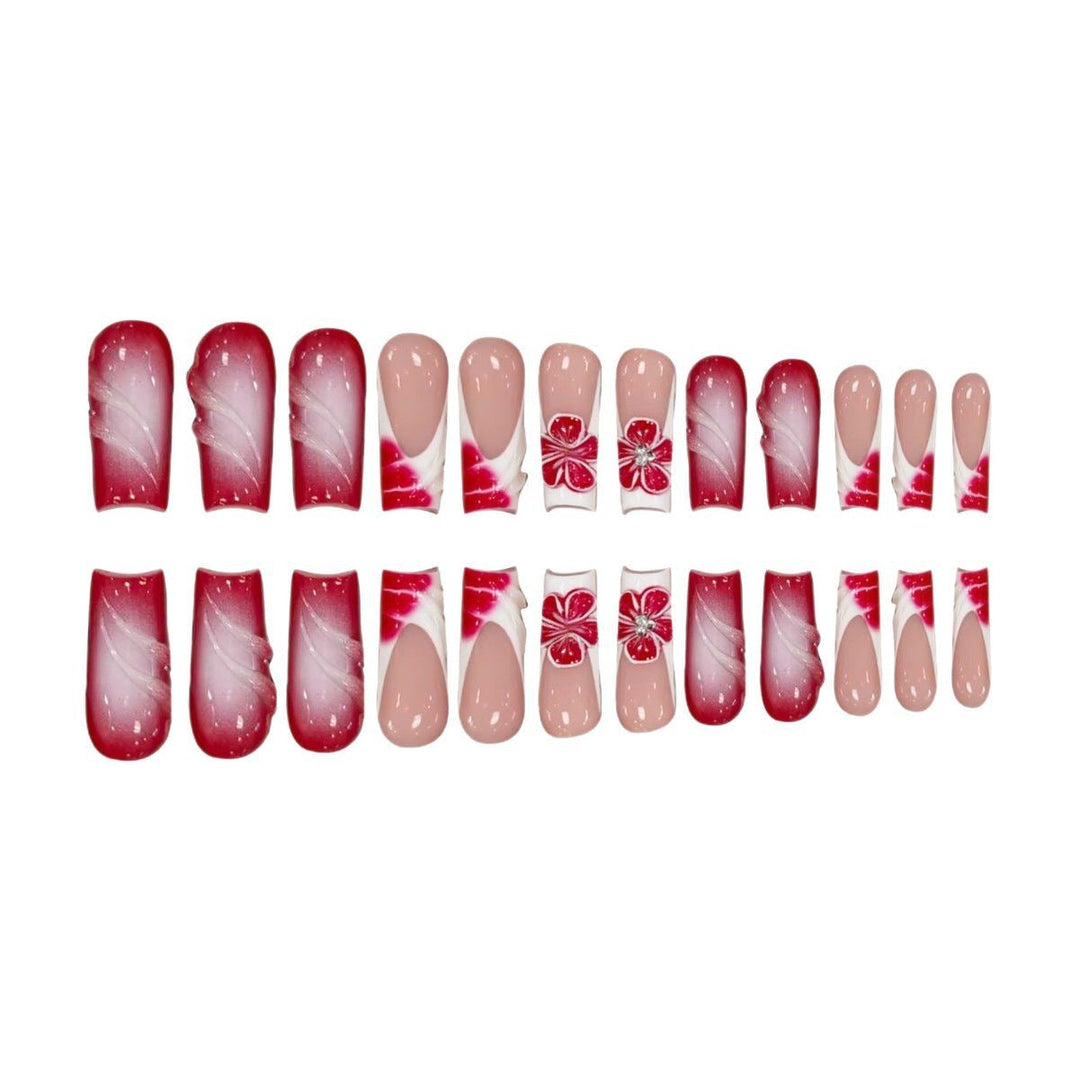 Floral and Artistic Press-On Nail Art Kalsten