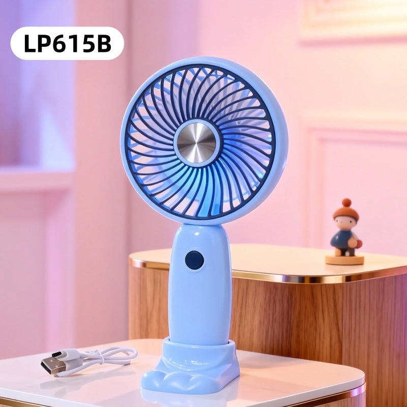 Ladies portable handheld fan with LED function and ergonomic design Kalsten