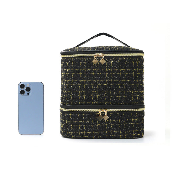 Cosmetic organizer bag with elegant fabric Kalsten