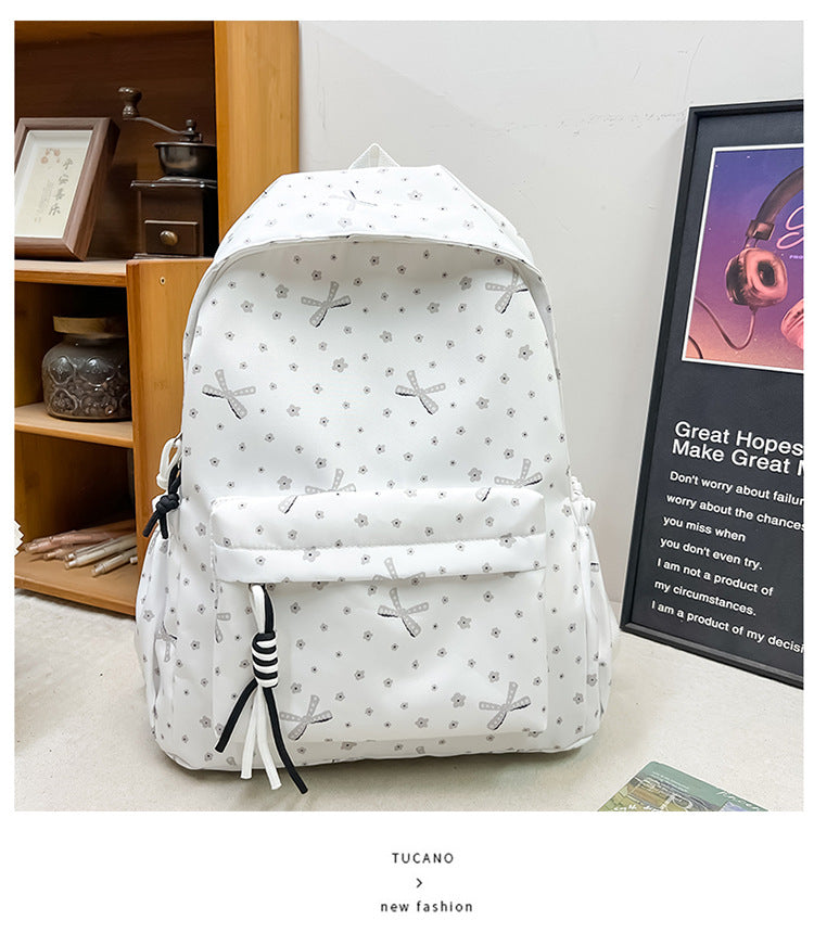 Floral Print Hiking School Backpack