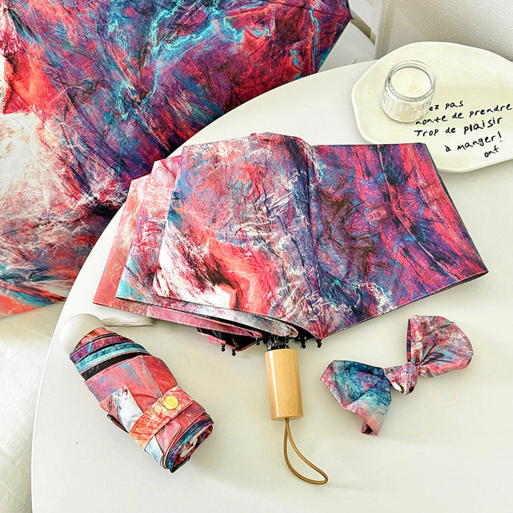 Women's Folding Umbrella with Creative Art Design Kalsten