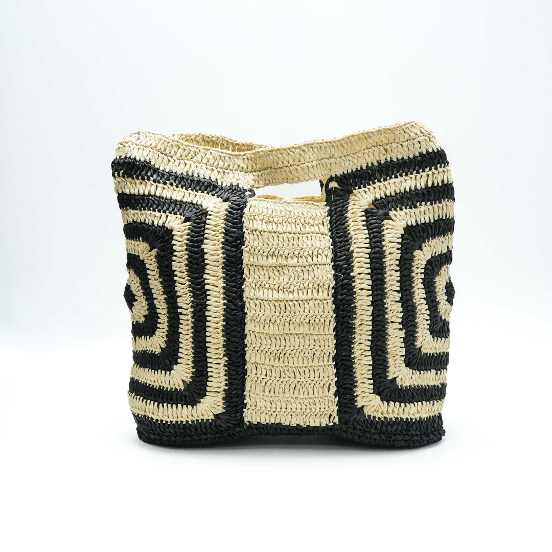 Handcrafted tote bag with geometric design Kalsten