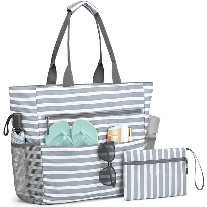 Large beach bag with multiple compartments and insulated inner pocket Kalsten