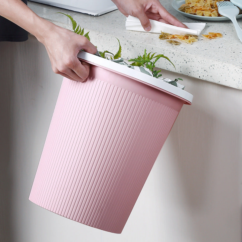 Ladies elegant and practical waste bin with ribbed surface Kalsten