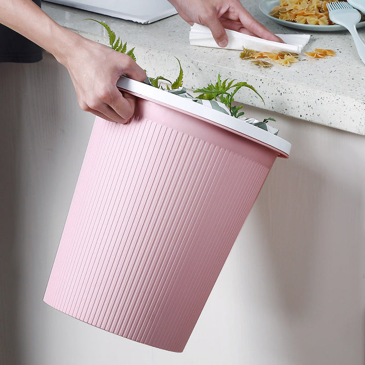 Ladies elegant and practical waste bin with ribbed surface Kalsten