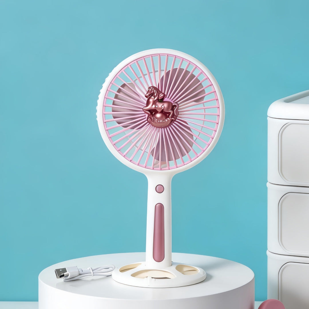 Women's Portable Handheld Fan with Flexible Angle and USB Connection Kalsten