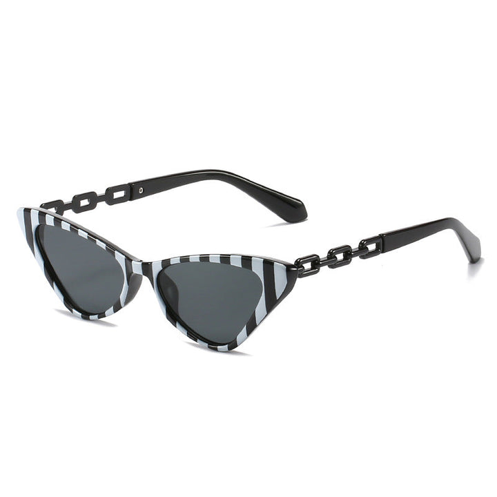 Women Cat-Eye Sunglasses with Stylish Chain Accents Kalsten