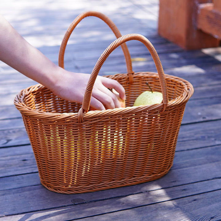 Women's Handwoven Basket with Practical Carry Handles Kalsten