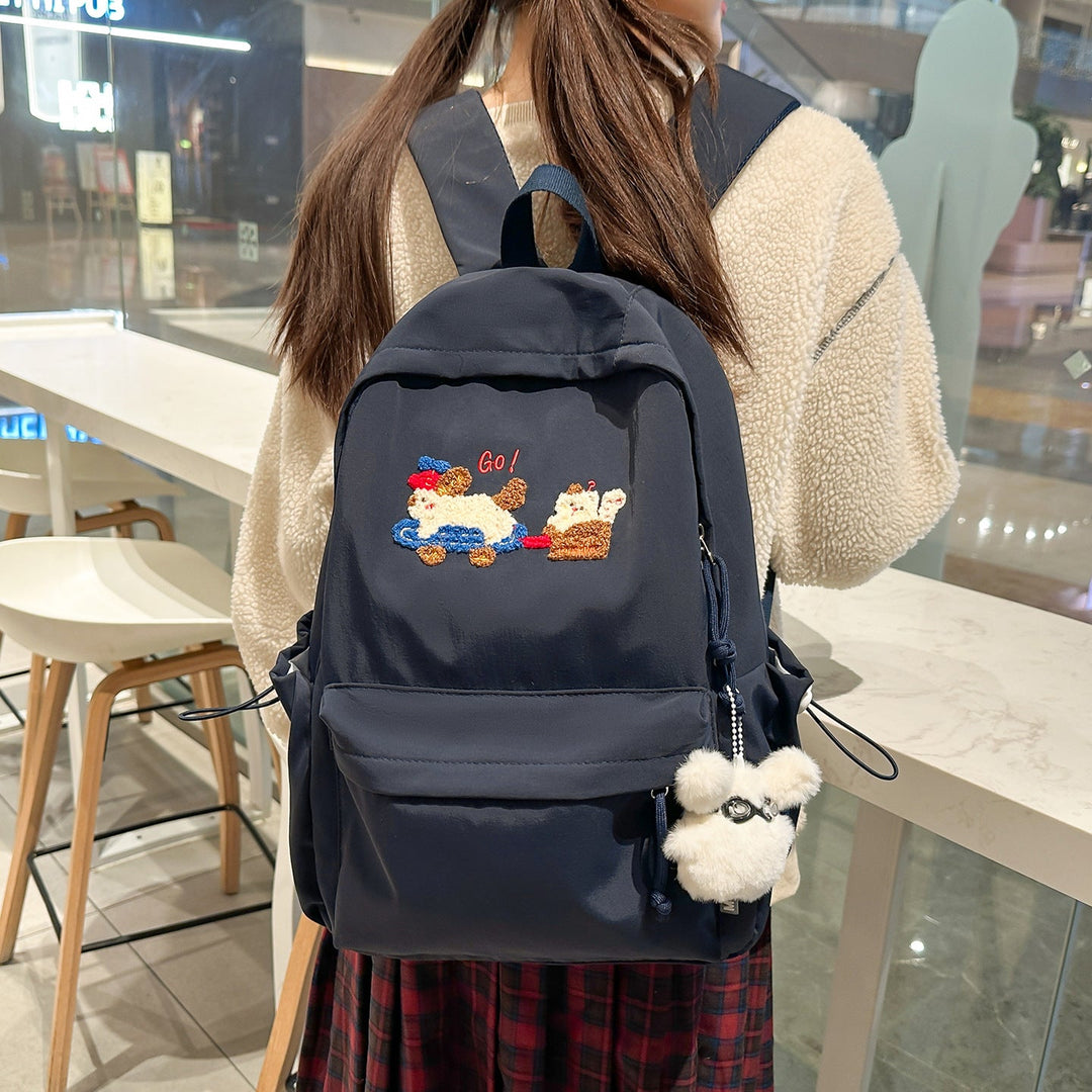 Playful Embroidered Backpack Kalsten