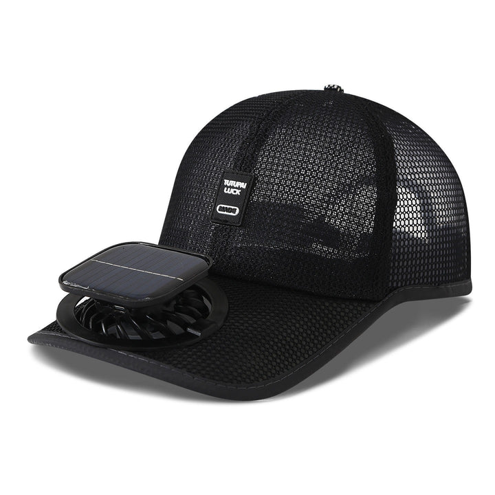 solar-powered mesh baseball cap with removable front fan Kalsten