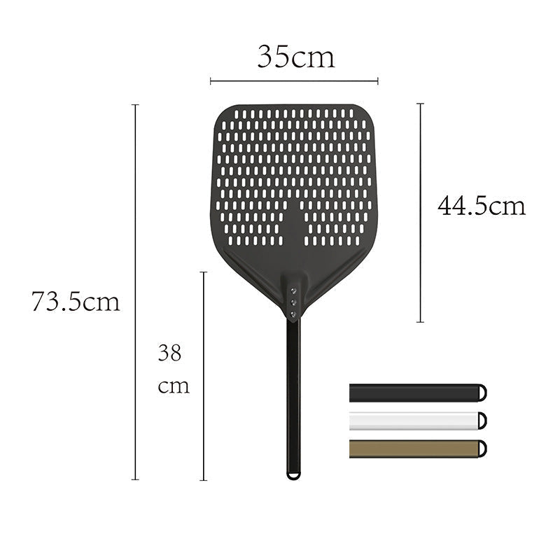 long-handle aluminum pizza peel with thin rectangular blade Kalsten