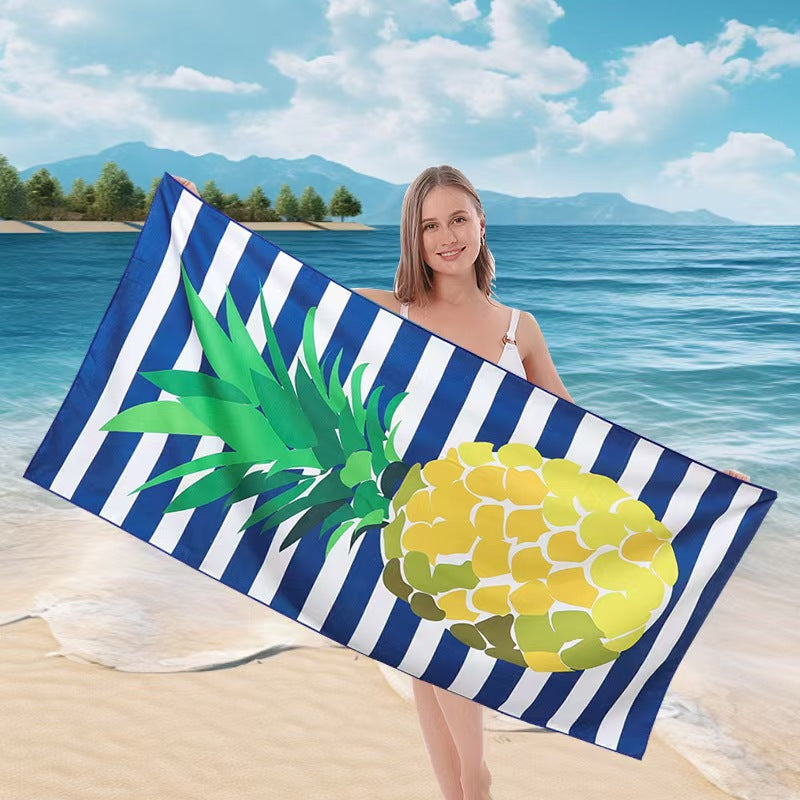 Ladies beach towel with maritime stripe pattern Kalsten