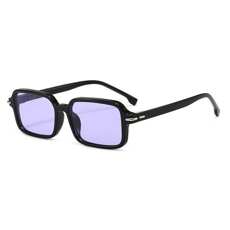 Women's fashionable square sunglasses with stylish plastic frame and blue lenses Kalsten