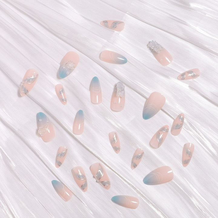 Premium 3D Floral Design Press-On Nails Kalsten