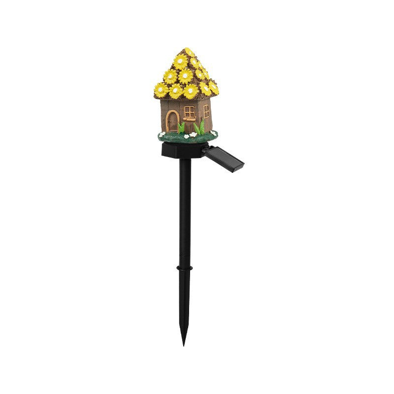 Solar Mushroom House Garden Stake Light With Rechargeable Battery Kalsten