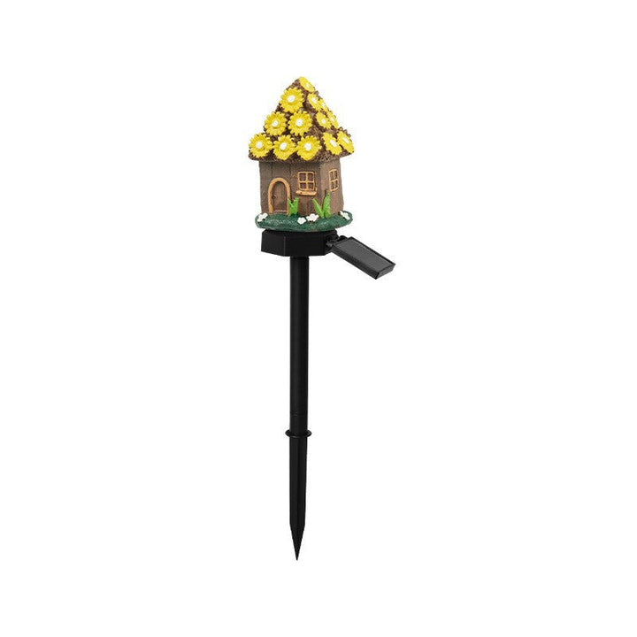 Solar Mushroom House Garden Stake Light With Rechargeable Battery Kalsten