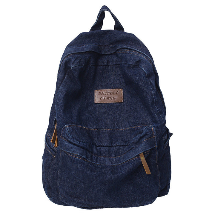 Denim Travel School Backpack Kalsten