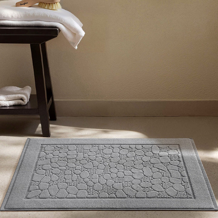 Soft Textured Round Bath Mat Kalsten