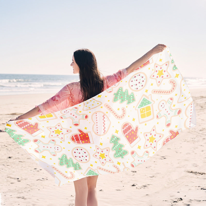 Beach towel with creative jellyfish pattern made of lightweight fabric Kalsten