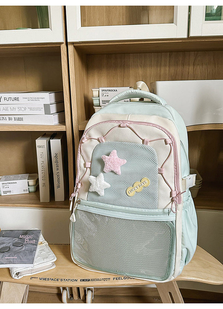Creative Star-Embellished School Backpack