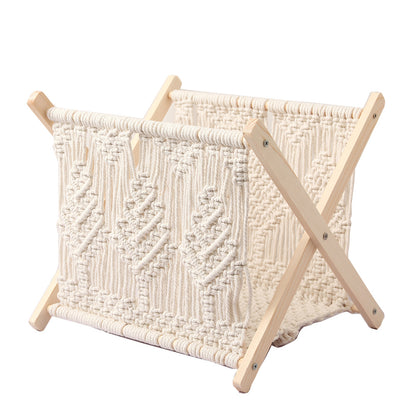 Decorative Macrame Storage Basket Acalora