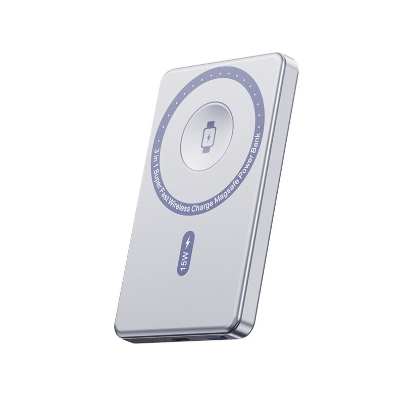 Magnetic power bank with high-speed charging function and integrated Qi charging standard Kalsten