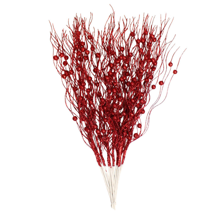 Unisex decorative star branch with berries and flexible wire stem for wreath and table decoration Kalsten